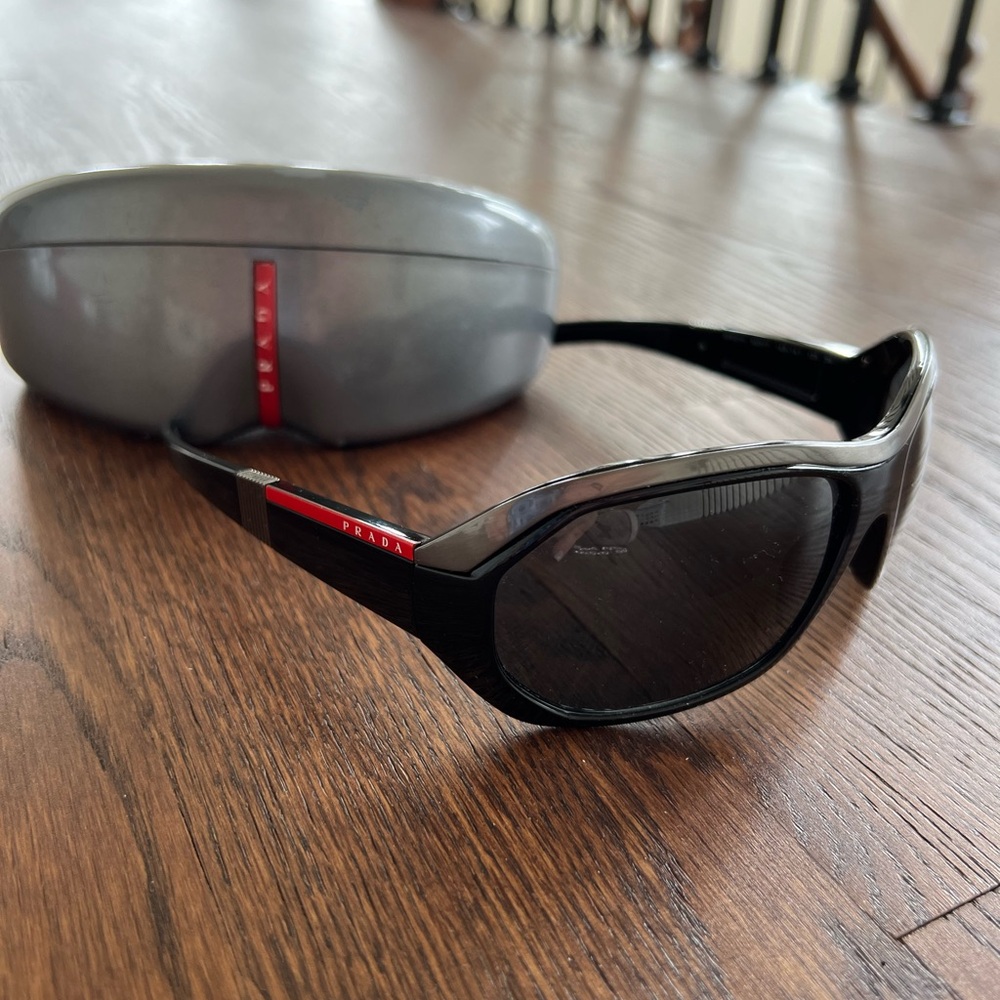 Prada Black and Red Sunglasses